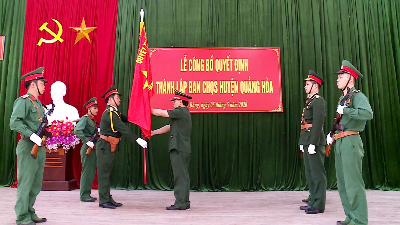 Ban CHQS huyện Quảng Hòa, tỉnh Cao Bằng: Công bố quyết định thành ...